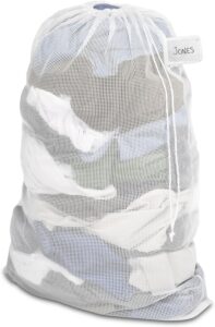  Whitmor Mesh Laundry Bag with ID Tag White